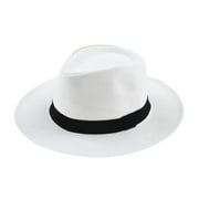 Panama Straw Hats for Women Men Summer Beach Sun Hat Wide Brim Fedora Cap UPF50+