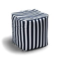 thumbnail image 1 of Jaxx Luckyie Pouf Ottoman de Patio Extérieur, Rayé Marine, 1 of 3