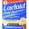 Lactacid Fast Act Lactose Vanilla Chewable w/ Lactase Enzymes, 32ct, 4-Pack