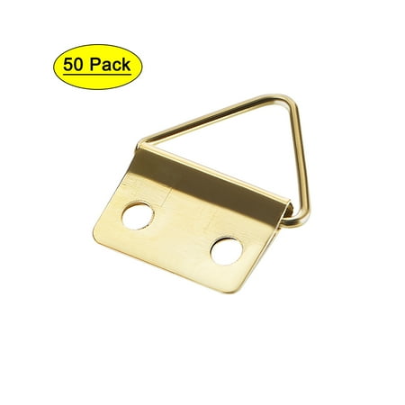 

Triangle Ring Picture Hangers 24mm x 18mm Golden Assortment Kit for Photo Hanging Solutions 50 Pcs