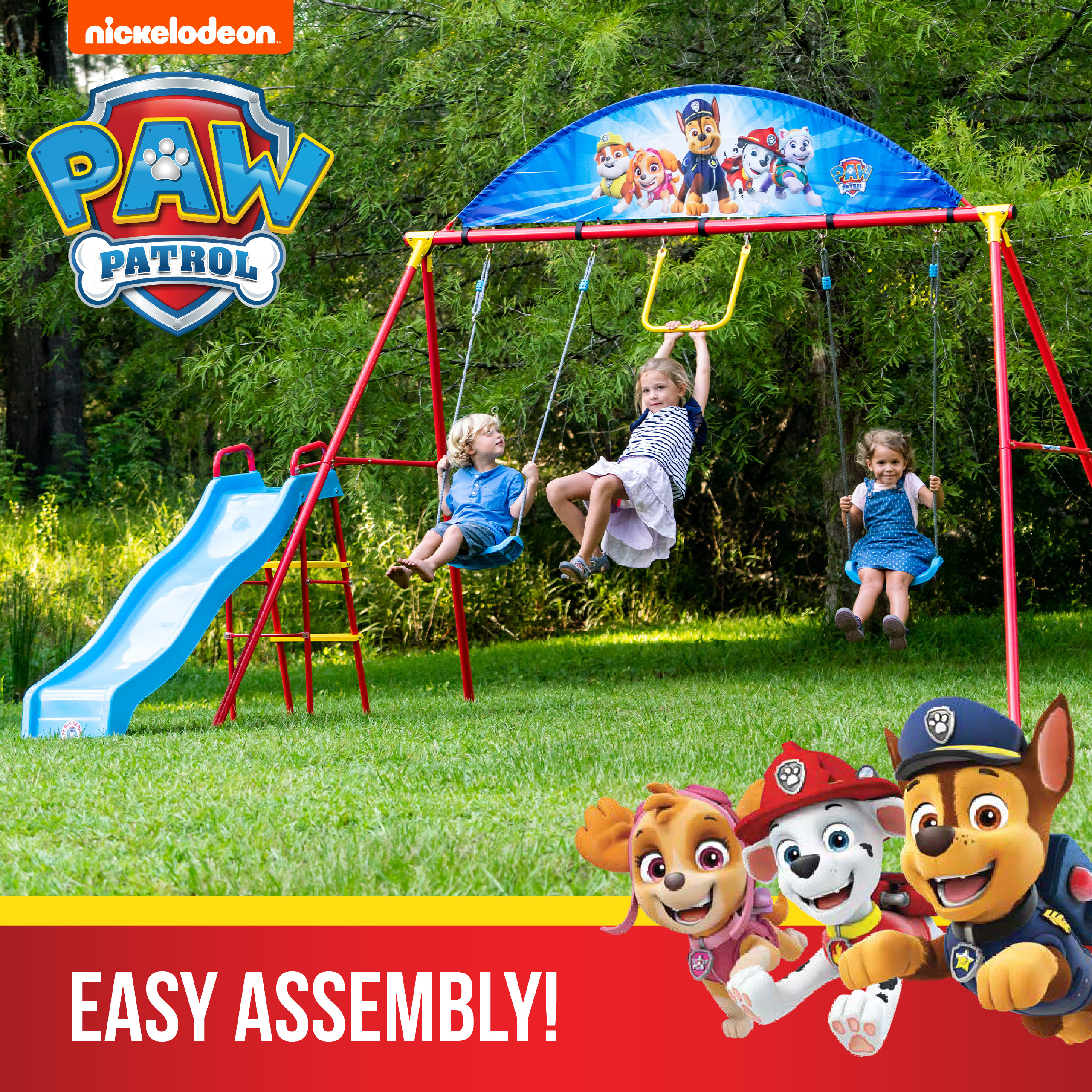 Swurfer Paw Patrol Deluxe Swing Set for Kids, Ages 4 and Up - image 2 of 7