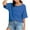 Blue, variant on T Shirts for Womens-Summer Crew Neck Tops Ladies Short Sleeve Loose Tee Army Green XL