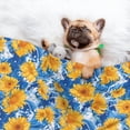 thumbnail image 3 of Yiaed Ocean Wave Sunflower Print Dog Blankets-Cat Blanket Washable for Couch Protection,Puppy Blanket, Soft Plush Reversible Throw Furniture Protector-Medium, 3 of 8