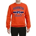 thumbnail image 2 of Wild Bobby City of Washington Hockey Fantasy Fan Sports Unisex Crewneck Sweatshirt, Orange, Small, 2 of 5
