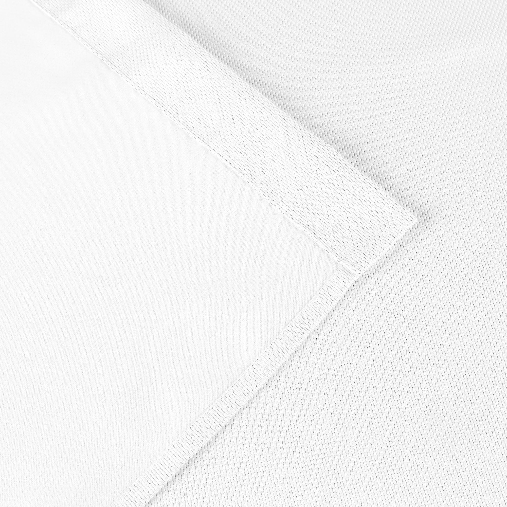 Superior Jaxon Blackout Curtains Set of 2, Grommet Header Curtain Panel Pair, 42"W x 108"L, Snow White
