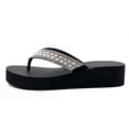 thumbnail image 4 of LAVRA Women's Rhinestone Platform Wedge Flip Flops Slip-Resistant EVA Beach Sandals, 4 of 4
