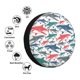 thumbnail image 4 of Fotbe Colorful Shark Funda de Llanta de Repuesto con Estampado, Engrosada, Ajuste Universal para Jeep, Remolque, RV, SUV, Camión-14 inch, 4 of 6