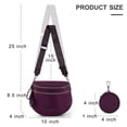 thumbnail image 6 of Montana West Large Crossbody Bags for Women Bum Bag Sling Purse with Adjustable Strap, Purple, 6 of 6