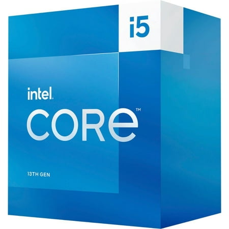 Intel - Core i5-13500 13th Gen 14 cores 6 P-cores + 8 E-cores, 24MB Cache, 2.5 to 4.8 GHz Desktop Processor - Grey/Black/Gold
