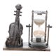 thumbnail image 4 of Reloj de arena Escultura de violín Colección de relojes de arena Arena movediza Vidrio de arena decorativo Argén, 4 of 9