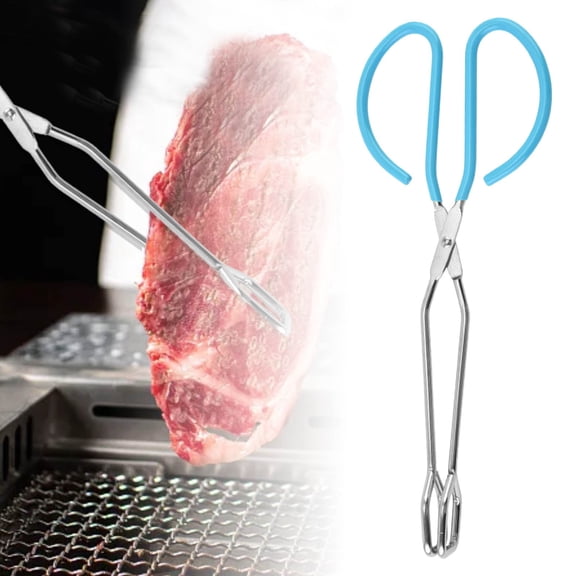 Kitchen Scissor Tongs With Comfortable Grip Heavy Duty Stainless Steel Scissor Cooking Tongs (blue)