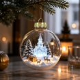 thumbnail image 4 of Fievgin Glowing Christmas Story Ornament, Light Up Mini Holiday Scene Transparent Globe with Warm LED for Tree Window Mantel, 4 of 6