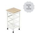 thumbnail image 2 of Carrito De Servicio Con Ruedas, 3 Niveles ELLEGANCE HOUSEWARE KT44135, 2 of 5