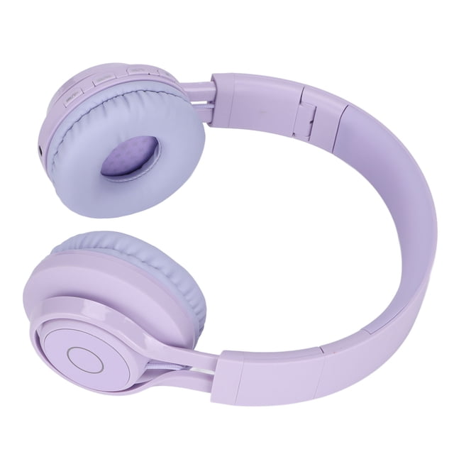 Headsets, Children Headphones Space Saving RGB Colorful Light 20 Meters/65ft Normal And Child Mode With Microphone For Cellphone Tablets Purple