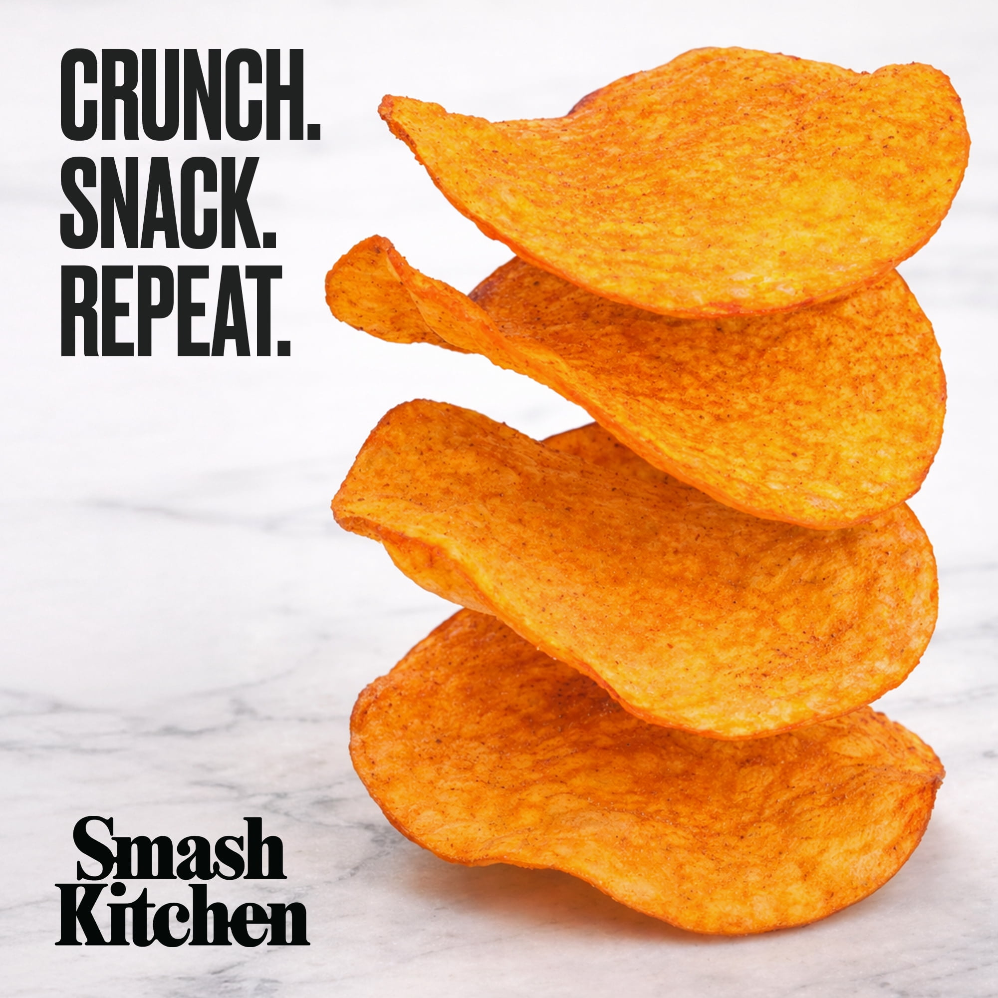 (6 pack) Smash Kitchen American Style BBQ Non-GMO Kettle Chips, 6 oz