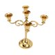 thumbnail image 3 of Candelabro de 5 brazos de hierro, candelabro decorativo retro, centro de mesa para el hogar, iglesia, dorado, 3 of 15