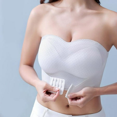 Pavied Push Up Bra Wireless Bras Sports Bra Womens Seamless Rimless Bra Beauty Chest Pads Bra Daily Sport Underwear Seamless Bras Womens Bras White 5XL
