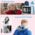 thumbnail image 6 of Kids Instant Print Camera – 1080P Dual Lens Portable Digital Camera That Prints Photos, Selfie & Fun Filters, Perfect Birthday Gift for Girls & Boys Ages 3–12, Pink Touch Brand – Blue, 6 of 7