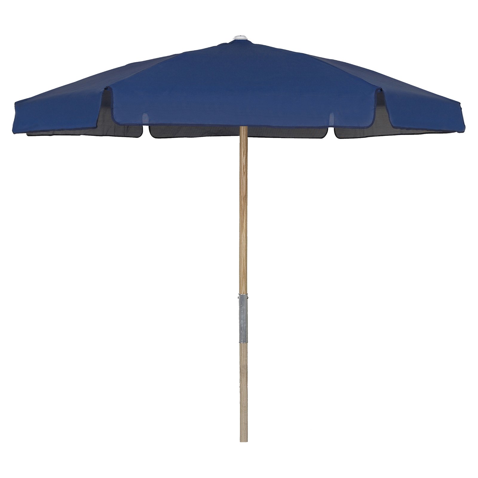 Fiberbuilt 7.5 ft. Wood Beach Umbrella with Vinyl Coated Canopy