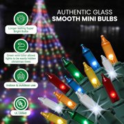 Christmas Uniquely LED Twinkle Lights Matches Incandescent Exactly - 16 of 100 Lights Twinkle - Indoor Outdoor 100 Multicolor Bulbs - 24.75 Feet, Christmas Tree Sparkling Twinkling Lights String