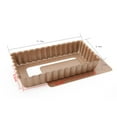 thumbnail image 2 of 4-Pack Rectangular Non-Stick Mini Size Removable Loose Base Quiche Tart Pie Pan, Fruit Tart Molds, 2 of 5