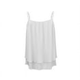 thumbnail image 6 of Mittory Womens V Neck Pearl Trim Tank Tops Double-Layer Ruffle Hem Adjustable Spaghetti Strap Camisole, 6 of 8