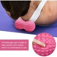 thumbnail image 2 of LinenLoon Peanut Massage Ball. Peanut Double Lacrosse Massage Roller Ball for Back Neck Shoulder Spine Legs Hips. Deep Tissue Peanut Roller Ball Trigger Point Muscle Massage Ball. Pink, 2 of 5
