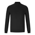 thumbnail image 6 of TFEOQRY Men's Mock Neck Sweater Solid Lightweight Knitted Long Sleeve Pullover Casual Fall Winter Warm Tops Black, 6 of 6