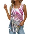 thumbnail image 5 of Gibobby Camiseta sin mangas con cuello cuadrado para mujer, informal, sin mangas, con dobladillo curvo plisado(Verde,M), 5 of 5