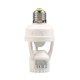 thumbnail image 1 of 100‑240V E27 Sensor Lights Socket 10‑300 Second Delay Time 6m Sensing Distance IR Motion Activated Lamp Bulb Holder Adapter, 1 of 4