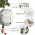thumbnail image 6 of Christmas Shower Curtain, Winter Pine Needle Branches Berry Star Ball Waterproof Fabric Shower Curtains with 12 Hooks, Bathroom Curtain Set for Bathroom Accessories Decor, 60 x 72 Inches, 6 of 9