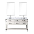 thumbnail image 2 of White Oak Double Bath Vanity With Marble Top, Faucet, And 28" Mirrors 60x22in 60 In. W X 22 D Sealed Faucet ,, 2 of 5