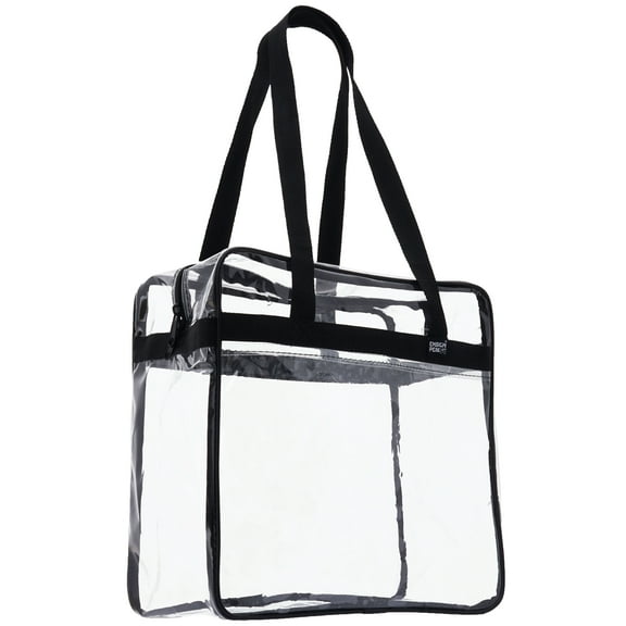 Ensign Peak Clear Tote Bag NFL Stadium Approved - 12" X 12" X 6" - Shoulder straps and zippered top