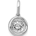 thumbnail image 3 of 14K White Gold 1/4Ct. Diamond Round Halo Cluster Pendant Made In India pm4744-025-wa, 3 of 5