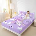 thumbnail image 4 of Homewish Cartoon Rainbow 3pcs Twin Sheet Sets For Kids Boys Girls,Kawaii Animal Unicorn Twin Fitted Sheet,Dreamy Princess Castle Breathable Flat Sheet,Microfiber Bedroom Decor, 4 of 7
