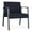 Open House Navy, variant on Waterfall Reception Waiting Oversize Guest Chair / Charcoal Steel / Black