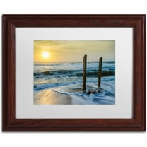 Trademark Fine Art 'Kissed by the Sea' Canvas Art by PIPA Fine Art, White Matte, Wood Frame