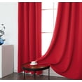 thumbnail image 4 of INLINAS 52W x 84L Inch Blackout Curtains for Bedroom, Thermal Insulated, Noise Reduction, Energy Saving Set of 2 Panels, True Red, 4 of 7