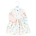 thumbnail image 2 of Hudson Baby Toddler Girl Cotton Dress and Cardigan Set, Pastel Sea, 3 Toddler, 2 of 5