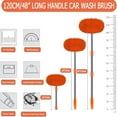 thumbnail image 4 of WillingHeart 47.5" Car Wash Brush Mop Cleaning Tool with Long Handle Kit for Washing Detailing Cars Truck, SUV, RV, Trailer, Boat 2 in 1 Chenille Microfiber Sponge Duster Not Hurt Paint Scratch Free, 4 of 7