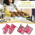 thumbnail image 5 of Sikiie Pink Balloon Puppy Art Oven Mitts and Pot Holders, Silicone Oven Gloves, Heat Resistant Oven Mitts 4Pcs Set, 5 of 6