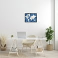 thumbnail image 2 of Stupell Industries Country Border World Map Deep Blue Ocean, 16 x 20, Designed by BlursByAI, 2 of 6