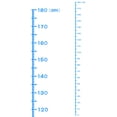 thumbnail image 1 of Altura Gráfico Regla Crecimiento Gráfico 180cm Métrica Medida PVC Autoadhesivo Medidas Entrega Regla Pegatina Indicador con Transferencia Película para Medir Altura, Claro Azul, 1 of 5