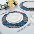 thumbnail image 4 of SKYSONIC Beautiful Mandala Round Placemats for Dining Table Non-Slip Heat-Resistant Polyester Table Mats Set of 4 Washable Table Mats for Kitchen Dining Table Decoration (511), 4 of 5