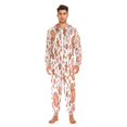 thumbnail image 2 of IAUYY Unisex Adult Onesie Pajamas Ultra-Soft Crystal-Soft Fabric, Halloween Adult Onesie Pajamas Adults,With a Zipper Plus Size Onesie Pajamas, Watercolor Gingerbread Man Pattern, 2 of 7