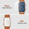 thumbnail image 4 of Men’s Vintage Quartz Watch Rectangular Dual-Dial Design with Dual Time Zone,Waterproof Man Watch with Leather Strap, Perfect for Travel & Business, 4 of 7