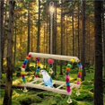 thumbnail image 2 of mmirethe Bird Ladder Bridge Bird Ladder Toys Coloured Flexible Swing Bridge Parrot Cage Hanging Ladder, 2 of 6