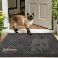 thumbnail image 2 of PABUBE Outdoor Doormat,Siamese Cat Welcome Mat, Heavy Duty Durable Doormat Outdoor Entrance, Non-Slip Dirt & Mud Trapper Outdoor Mat for Front Doors, 2 of 10