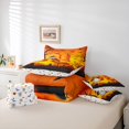 thumbnail image 6 of Manfei Spooky Halloween Theme 7-Piece Twin Bedding,Kawaii Ghosts Bedding Comforter Set,Orange,Halloween Reversible, 6 of 7
