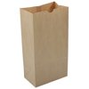 JAM Paper Kraft Lunch Bags, X-Large, 6 1/4 x 3 13/16 x 12 1/2, Brown, Bulk 500 Bags/Box